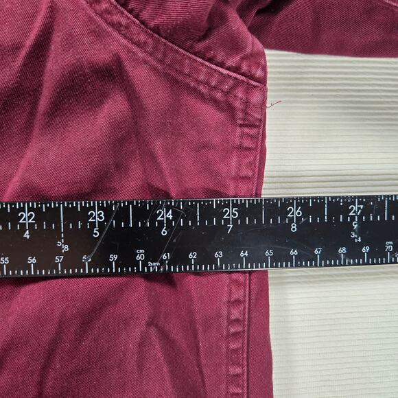 Ariat Long Sleeve Burgundy Button Up Western Work Shirt Men's Size XL - Picture 5 of 8